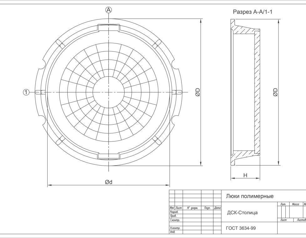 Люк полимерный с высоким корпусом